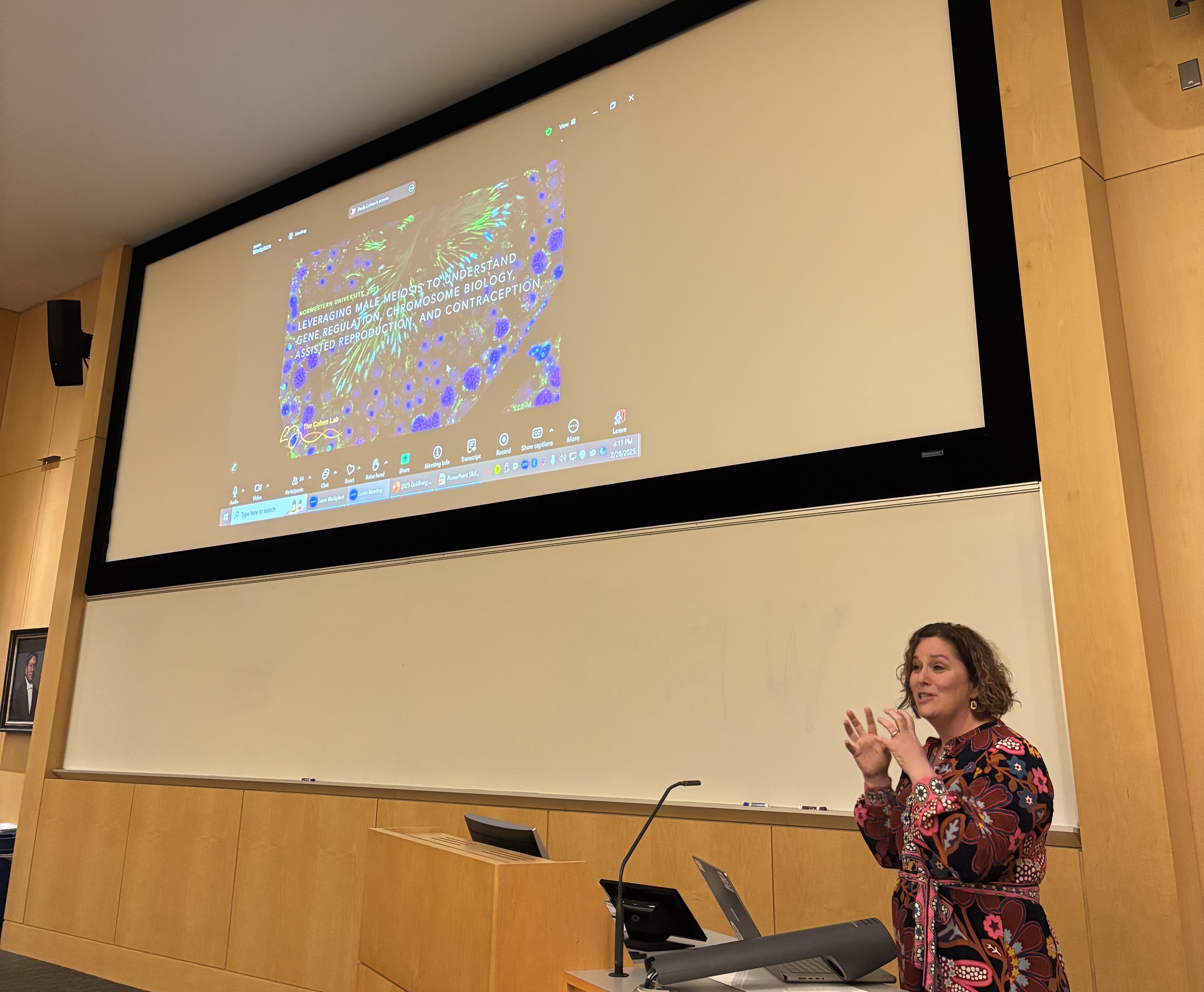 Dr. Paula Cohen delivers the lecture