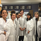 A group of MS-RSM students in the lab.