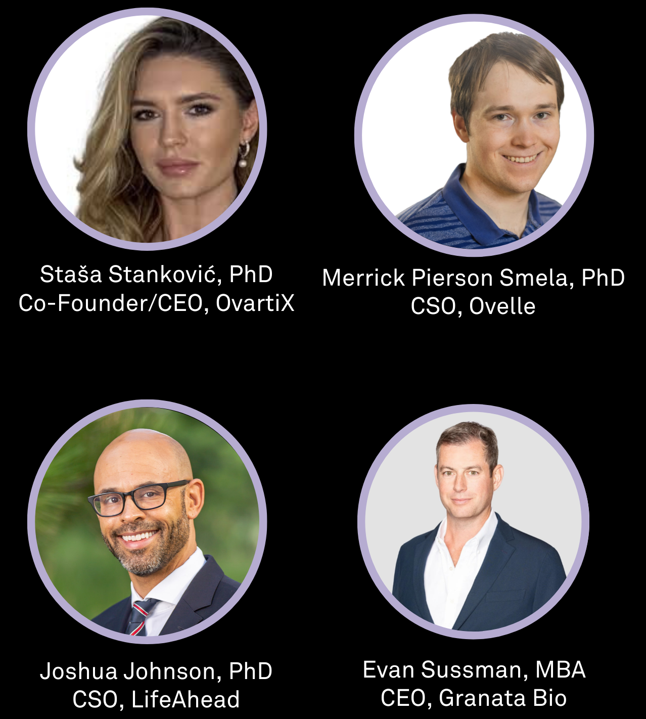 Panelist headshots