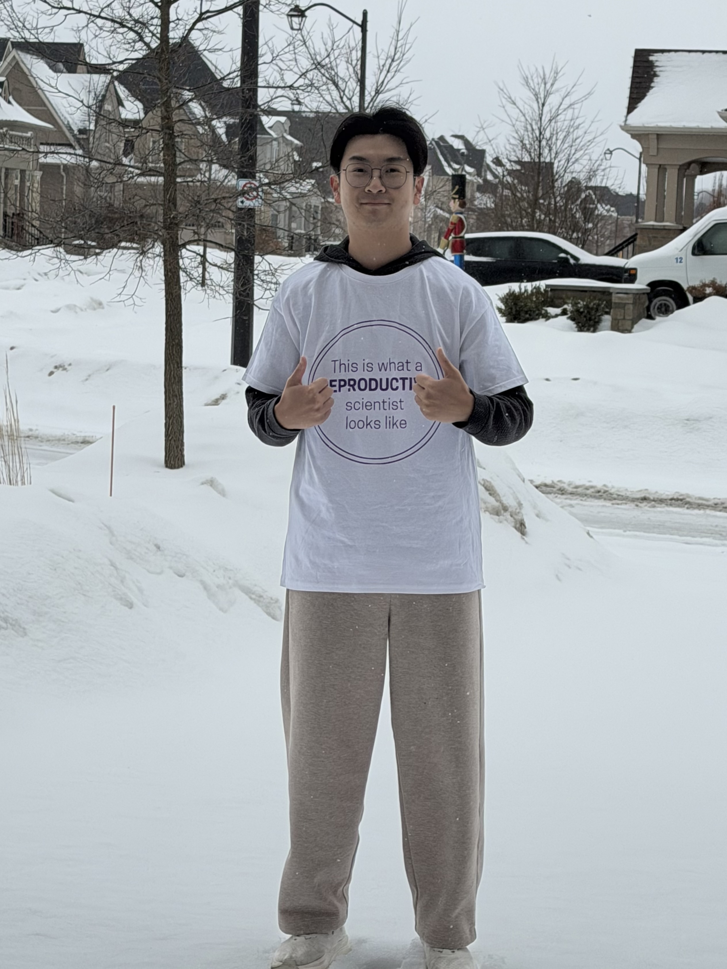 Wyvern Wang in the snow