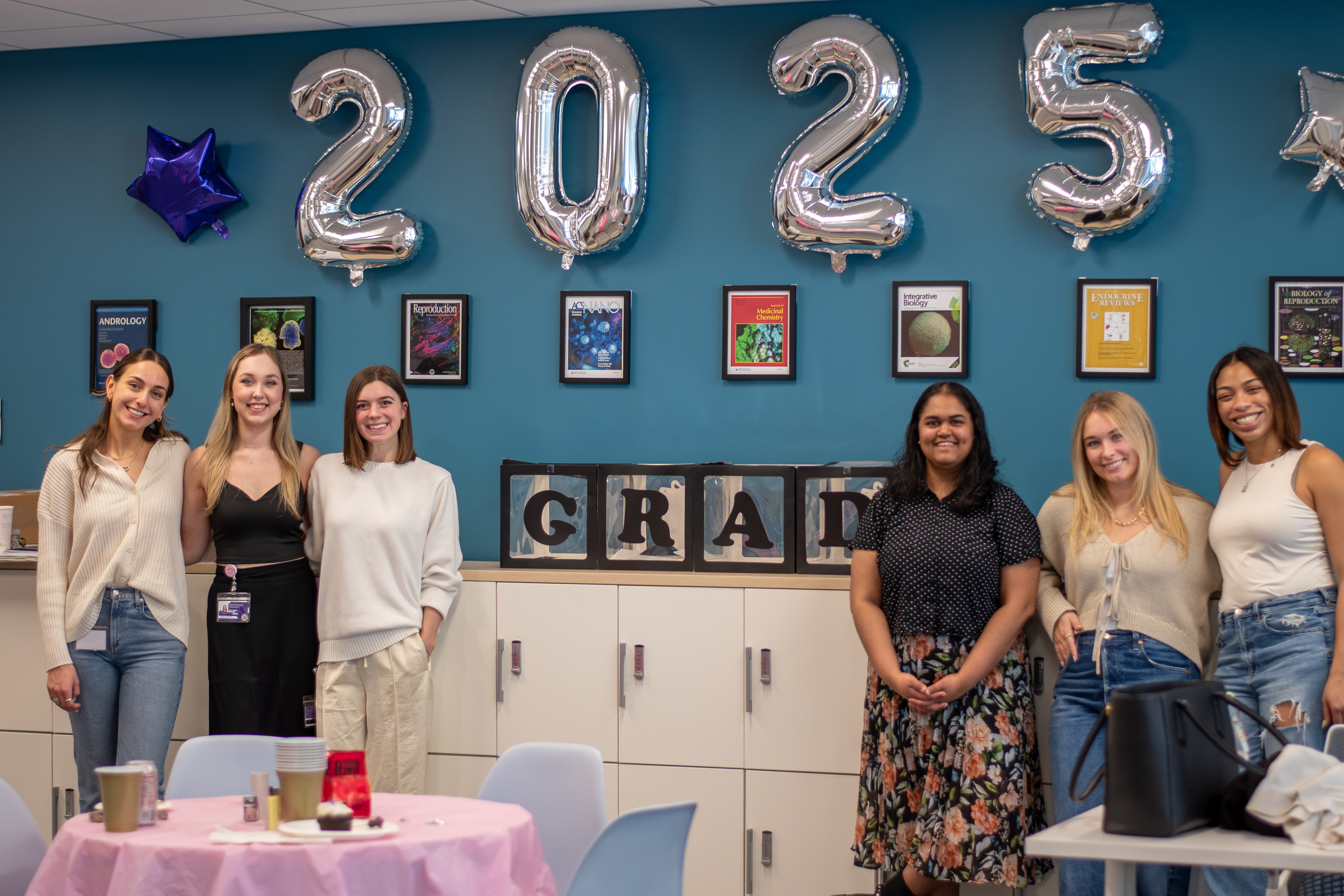 2nd year students celebrate their thesis defense
